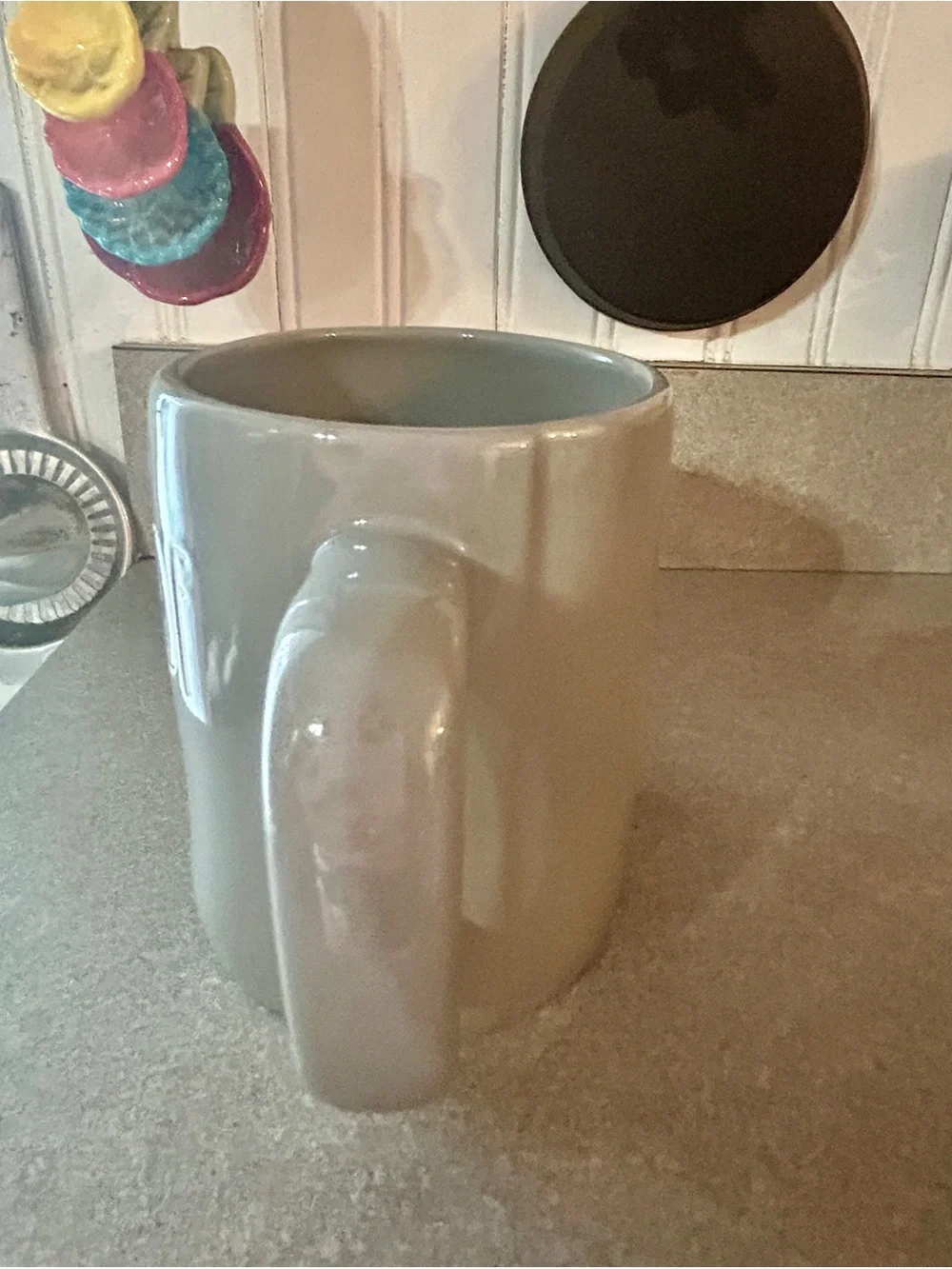 Rae Dunn Gray 'I WOOF YOU' Ceramic Mug